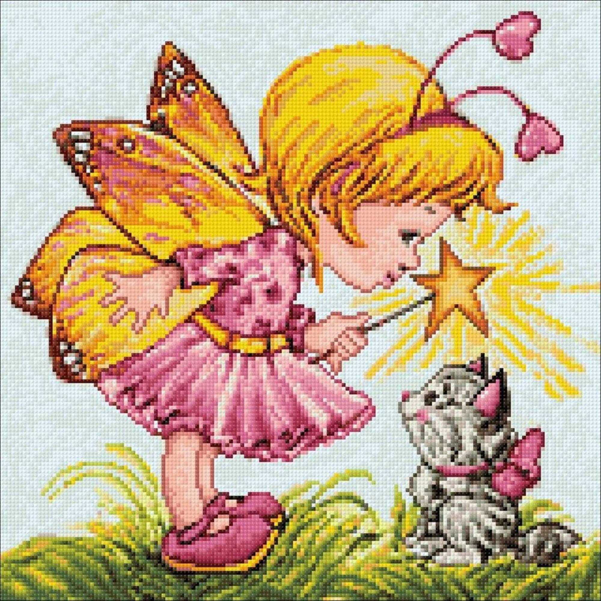 Crafting Spark Fairy with Kitten Diamond Painting Kit